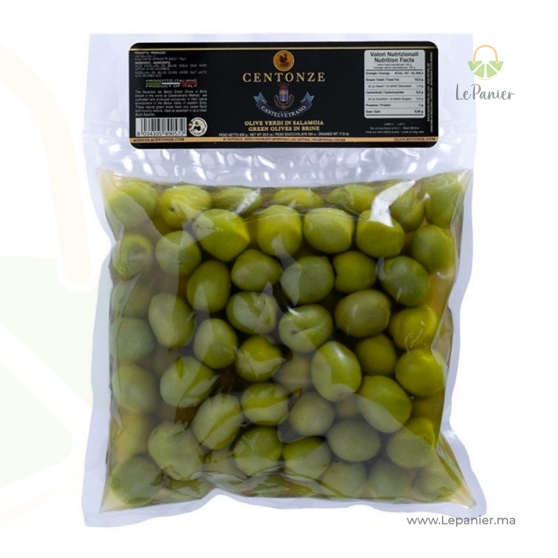 OLIVES VERT 500 GRM (U) - زيتون أخضر 500غ